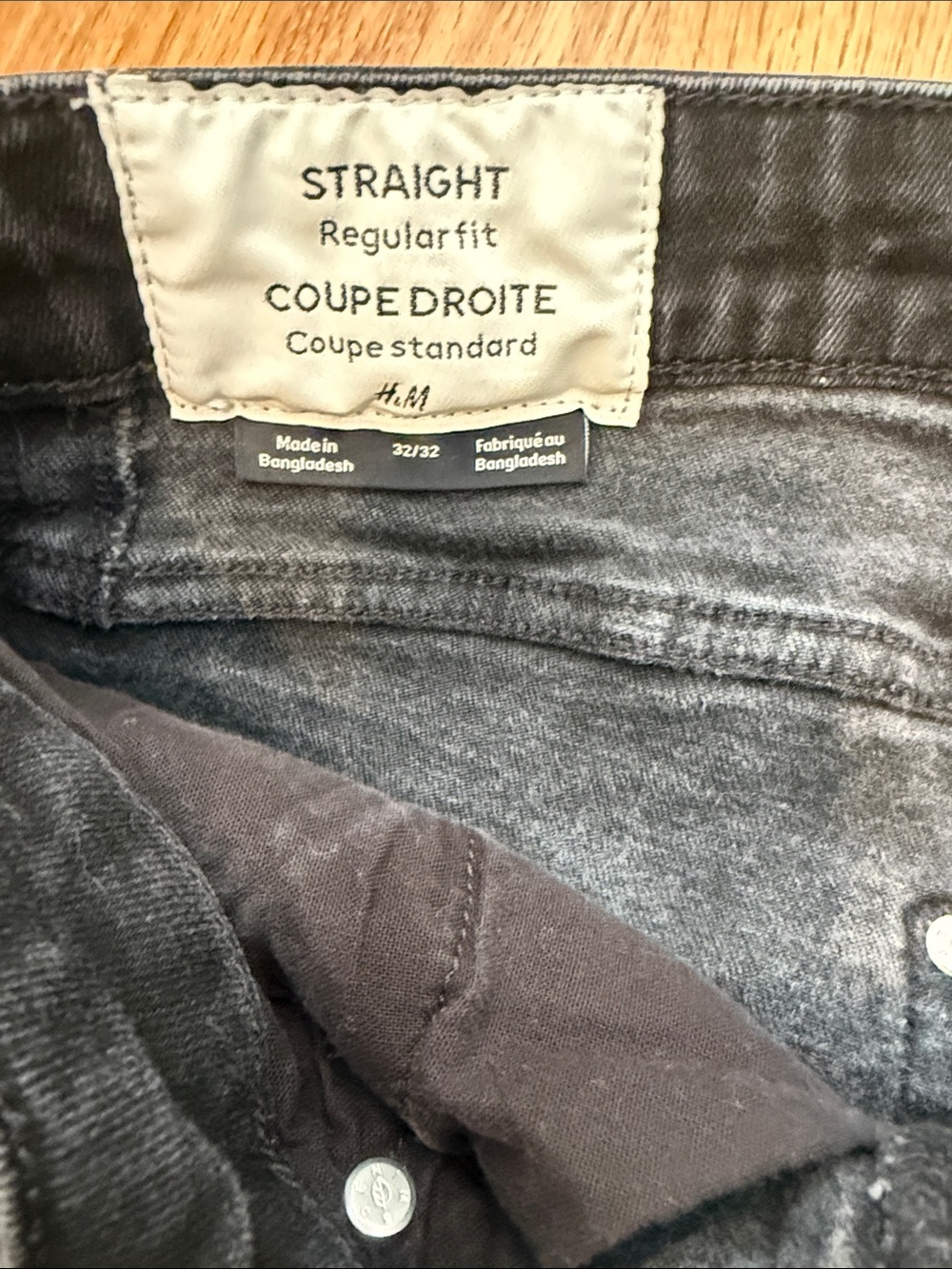 H&M Black Straight Jeans for Men’s denim pants 32/32 trousers bottoms - Picture 2 of 3